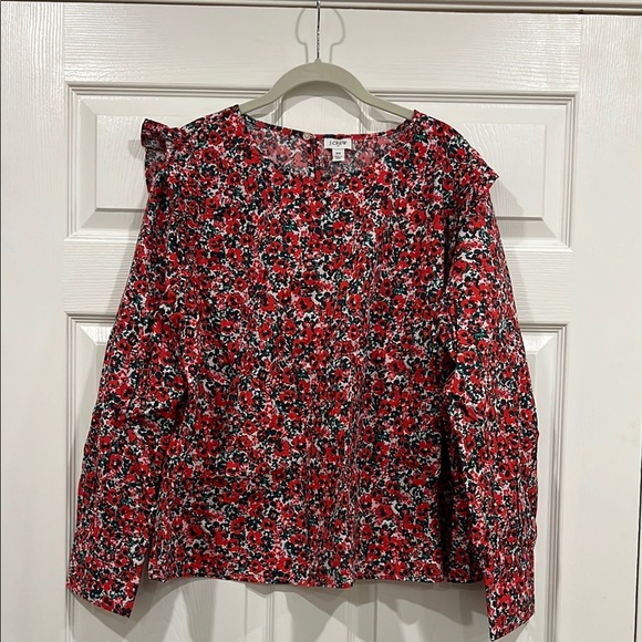 J. Crew Factory Tops - J. Crew Factory Floral Blouse Womens Red Size 2X